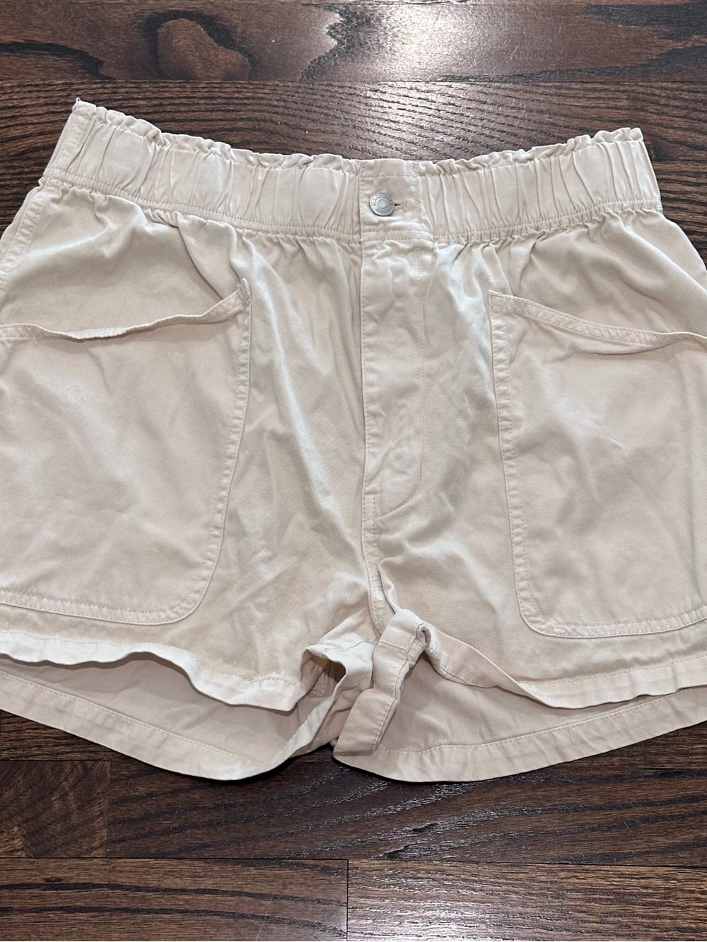Madewell Casual Elastic-Waist Women's Cream Shorts